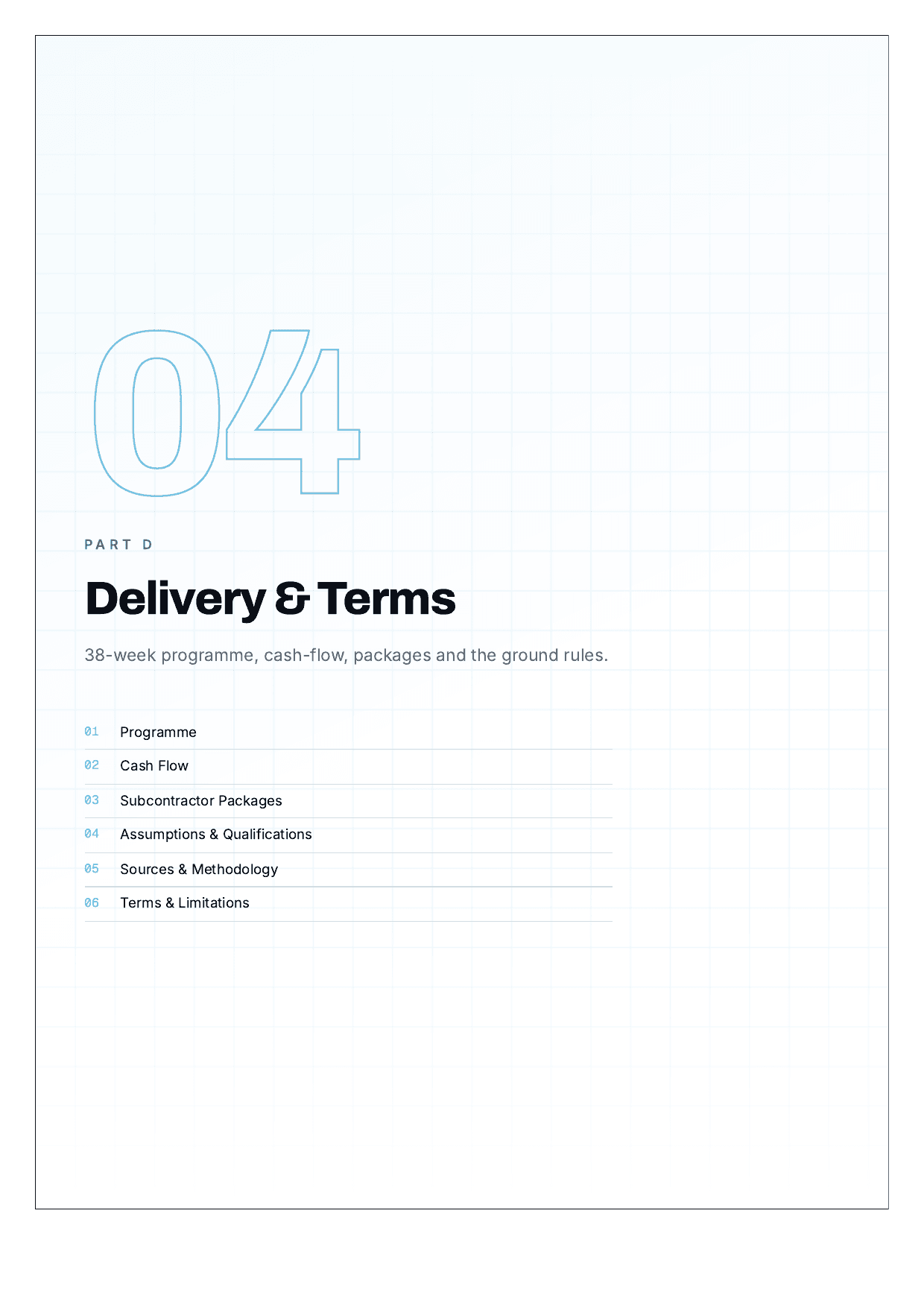 Sample Cost Estimate Report — page 24 of 30