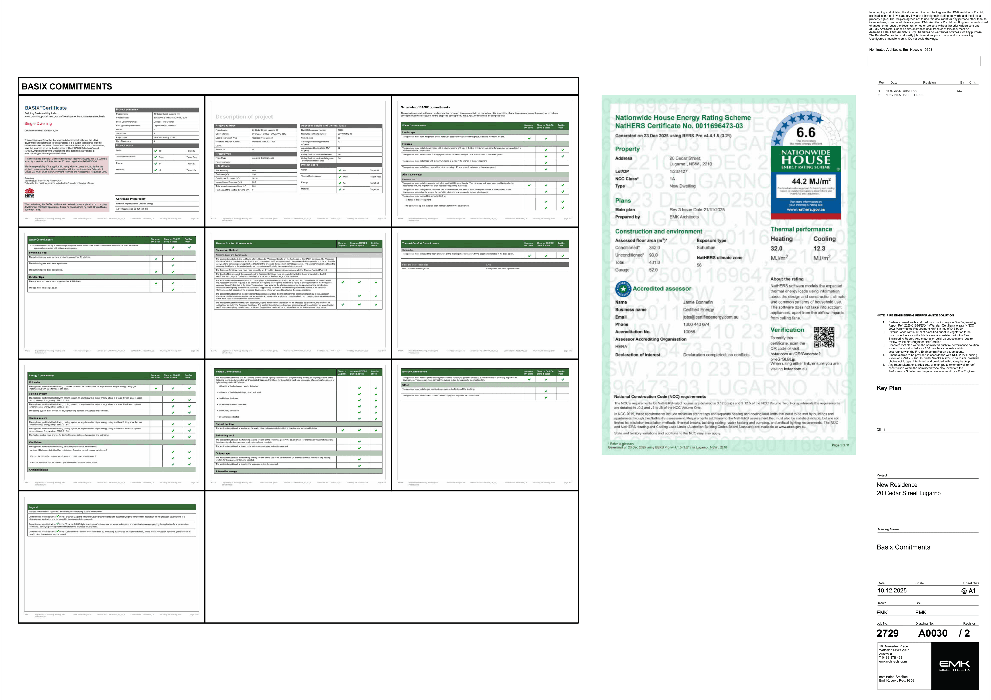 DA-stage architectural plan page under review